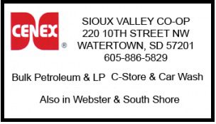 A business card for sioux valley co.
