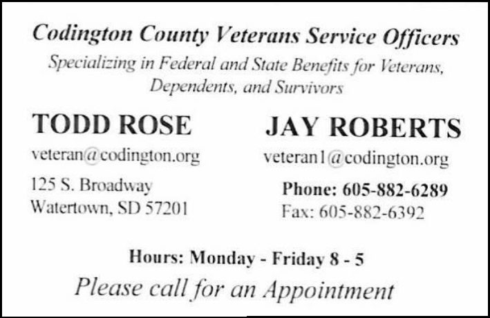A flyer for the covington county veterans service office.